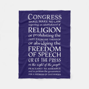 Wrap Yourself in the First Amendment - Free Speech Fleece Blanket