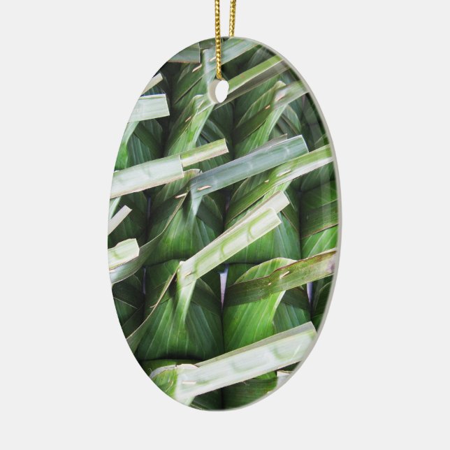 Wrapped Banana Leaf Packets Ceramic Tree Decoration (Left)