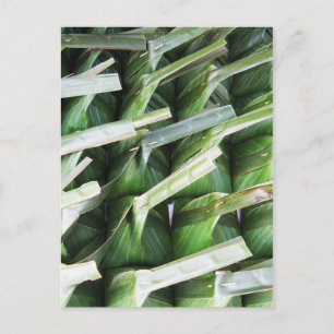 Wrapped Banana Leaf Packets Postcard