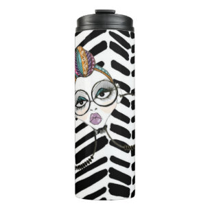 Wrapped Black & White Tumbler