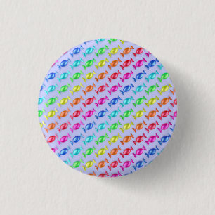 Wrapped candies with different colours 3 cm round badge