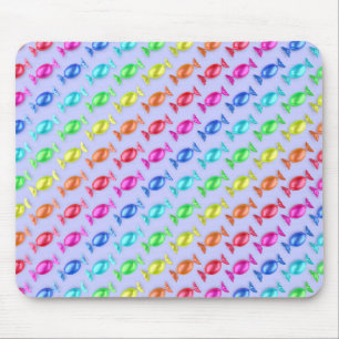 Wrapped candies with different colours mouse pad