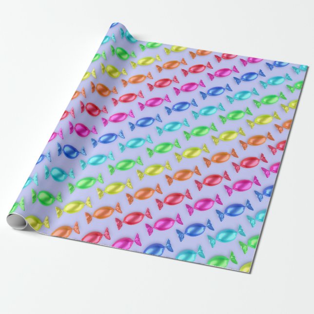 Wrapped candies with different colours wrapping paper (Unrolled)