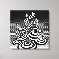 Wrapped canvas art Magic Mushrooms optical design.