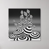 Wrapped canvas art Magic Mushrooms optical design.