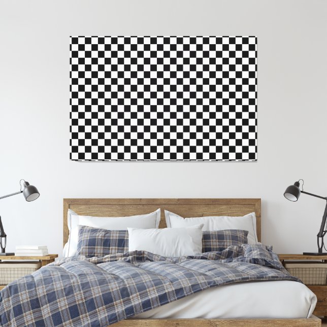 Wrapped Canvas Black & White (Insitu(Bedroom))