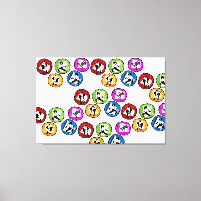 wrapped canvas karate martial arts black belt (Front)