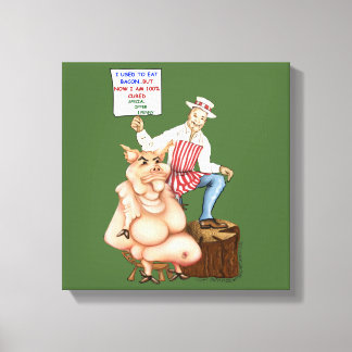 Wrapped Canvas Kitchen Art/Pig 'n Butcher