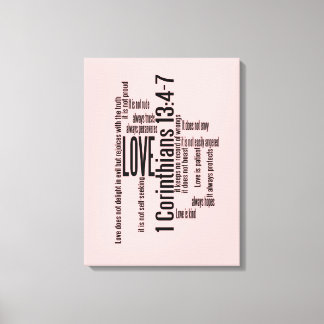 Wrapped Canvas Print - Love is Patient Mix BPink