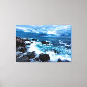 Wrapped Canvas Print - Ocean Waves Breaking