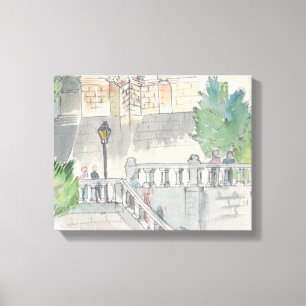 Wrapped Canvas "Watercolor Sketch/Chateau of Blois