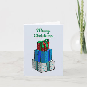 Wrapped Christmas Gifts Holiday Card