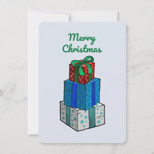 Wrapped Christmas Presents Holiday Card