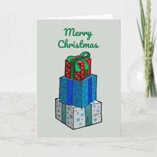Wrapped Christmas Presents Holiday Card