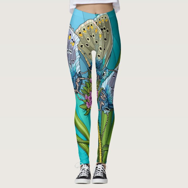 Wrapped in a Butterfly!  Wearable Art  Leggings (Front)
