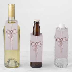 Wrapped in a pink bow bottle tag