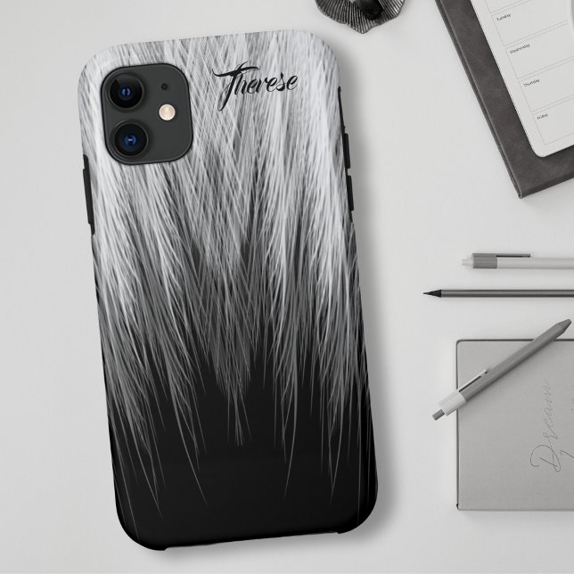 Wrapped in Feathers Black & White Ombre Case-Mate iPhone Case (Creator Uploaded)