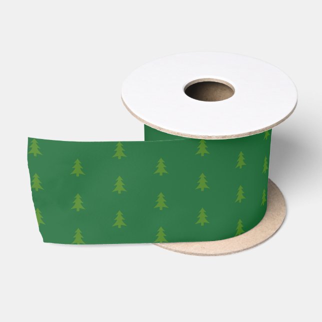 Wrapped in Green Tree Delight Satin Ribbon (Spool)