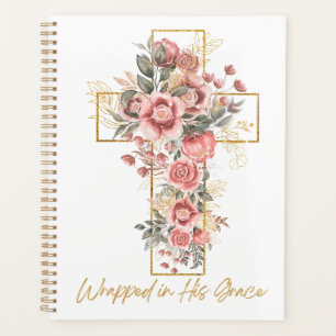 Wrapped in His Grace Cross Easter Floral Planner