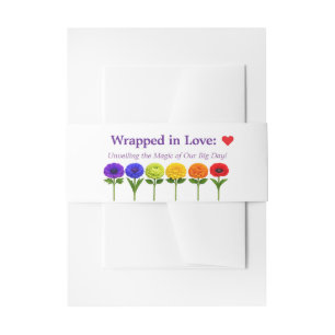 💍Wrapped in Love Flourish Together  Invitation Belly Band