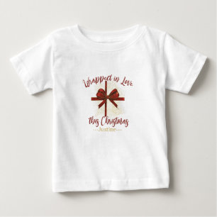 Wrapped in Love This Christmas Personalised Baby T-Shirt