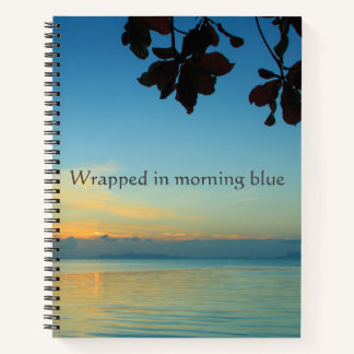 Wrapped In Morning Blue Coastal Nature Notebook