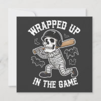 Wrapped up In the Game baseball Halloween