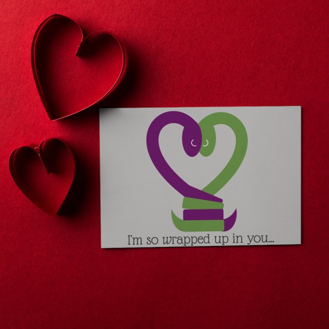 Wrapped Up In You Snakes Love Post Card (Creator Uploaded)