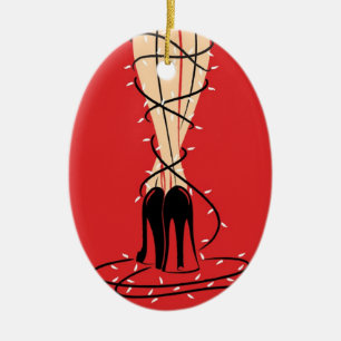 Wrapped Up Oval Ornament