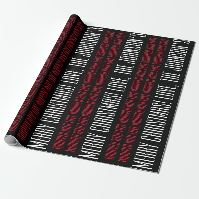 Wrapped With Love Customisable Christmas Wrapping Paper (Unrolled)