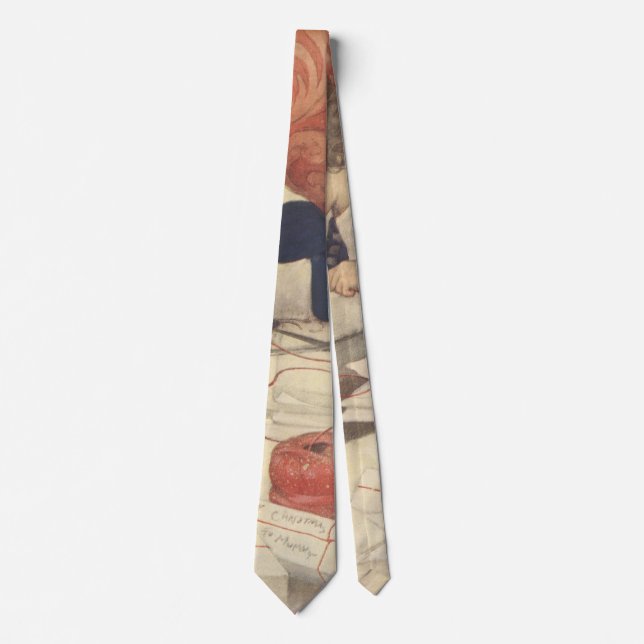 Wrapping Christmas Presents, Jessie Willcox Smith Tie (Front)