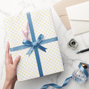 Wrapping Paper 76,2cm x 1,8m - Yellow Dots Pattern