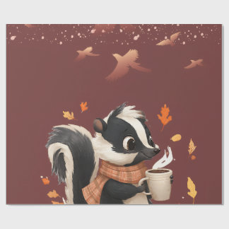 Wrapping paper Autumn Skunk Cosiness Tapestry 