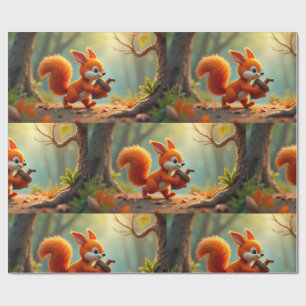 Wrapping Paper-Autumn Woodland Paper
