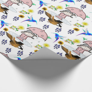 Wrapping paper Birds