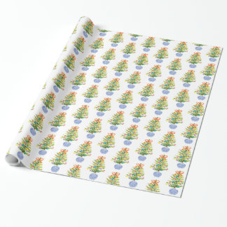 Wrapping Paper: Blue Ginger Jar Christmas Trees (C Paper