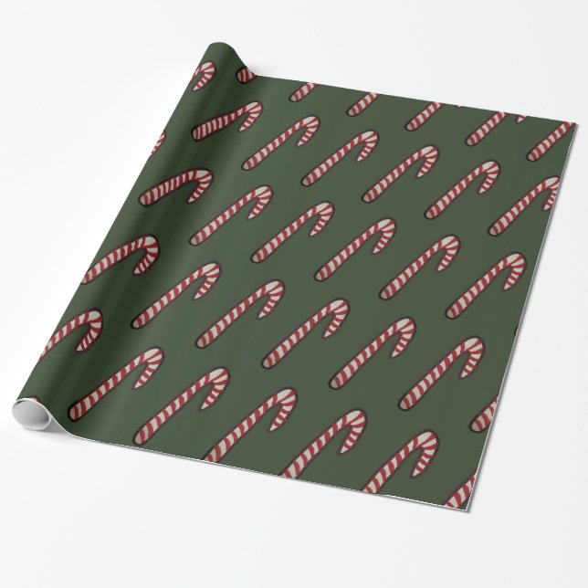 Wrapping Paper, Candy Cane Wrapping Paper (Unrolled)