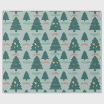 Wrapping Paper_Christmas Trees_Green_Samuel