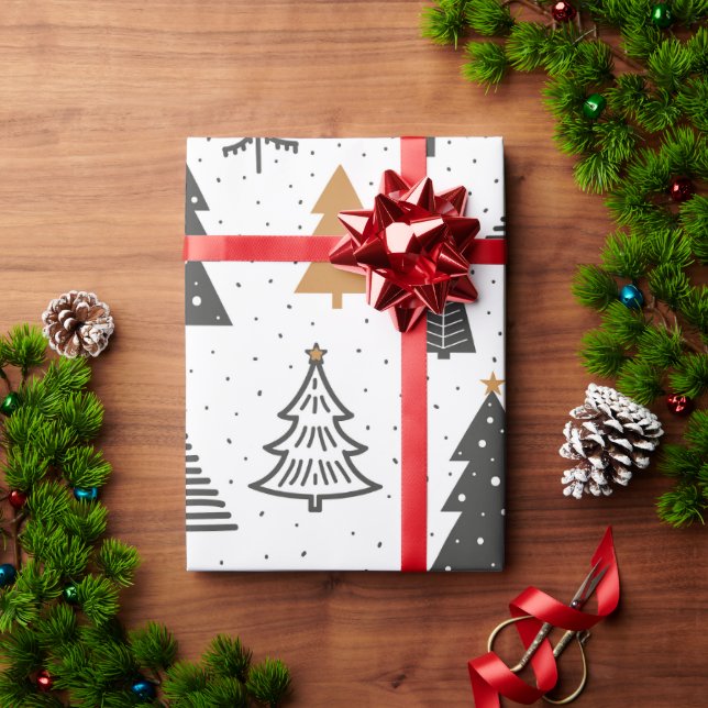Wrapping Paper Christmas Winter Christmas Tree (Holiday Gift)