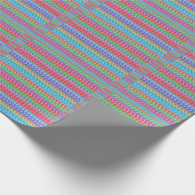 Wrapping Paper Colourful Graphic Line Pattern (Corner)
