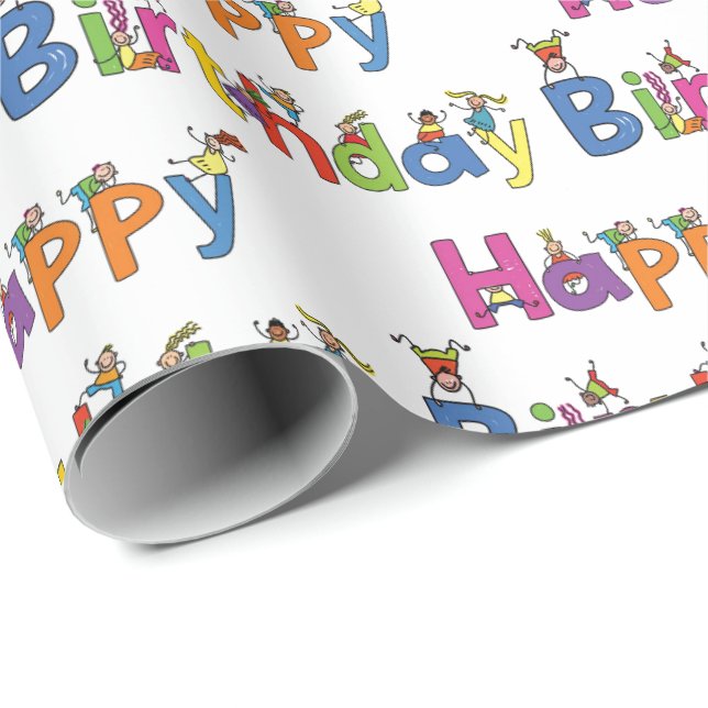 Wrapping Paper - Crazy Kids Happy Birthday (Roll Corner)