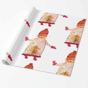 Wrapping Paper Custom New Year,  Santa Claus