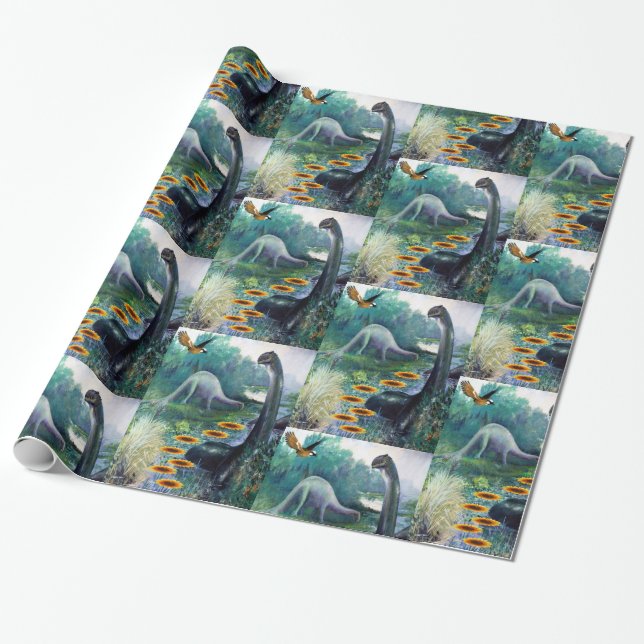 Wrapping paper Dinosaurs (Unrolled)