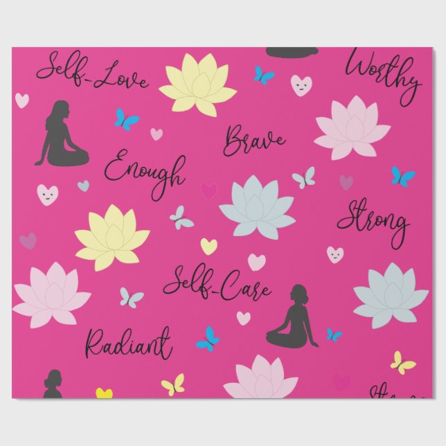 Wrapping Paper | Empowerment Lotus Floral Pattern (Flat)