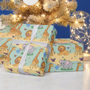 Wrapping paper featuring a playful pattern