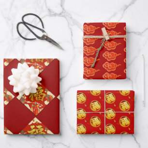 Wrapping Paper Flat Sheet Set of 3