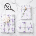 Wrapping Paper Flat Sheet Set of 3<br><div class="desc">Lavender is incredibly healing and this beautiful wrapping paper set would pair beautifully with a thinking of you gift,  sympathy gift,  get well gift,  or any other special occasion!</div>