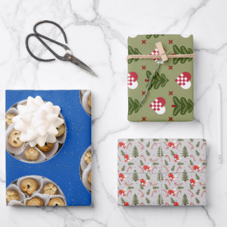 Wrapping Paper Flat Sheet Set of 3