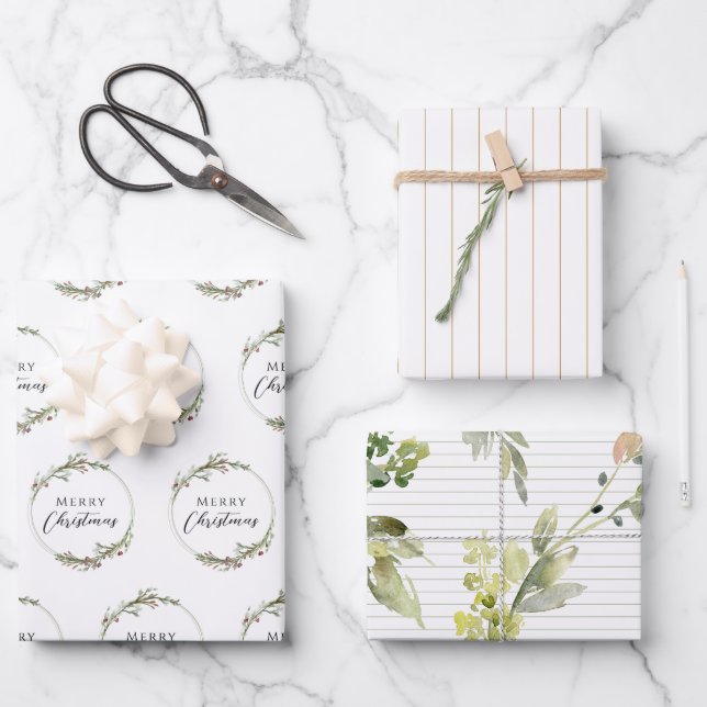 Wrapping Paper Flat Sheet Set of 3 (Front)