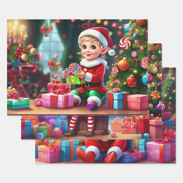 Wrapping Paper Flat Sheet Set of 3 (Set)
